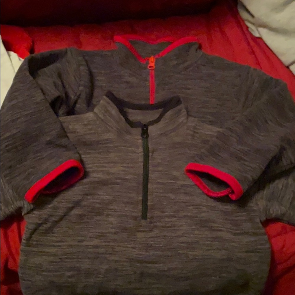 Two Toodler fleece pullover long sleeves